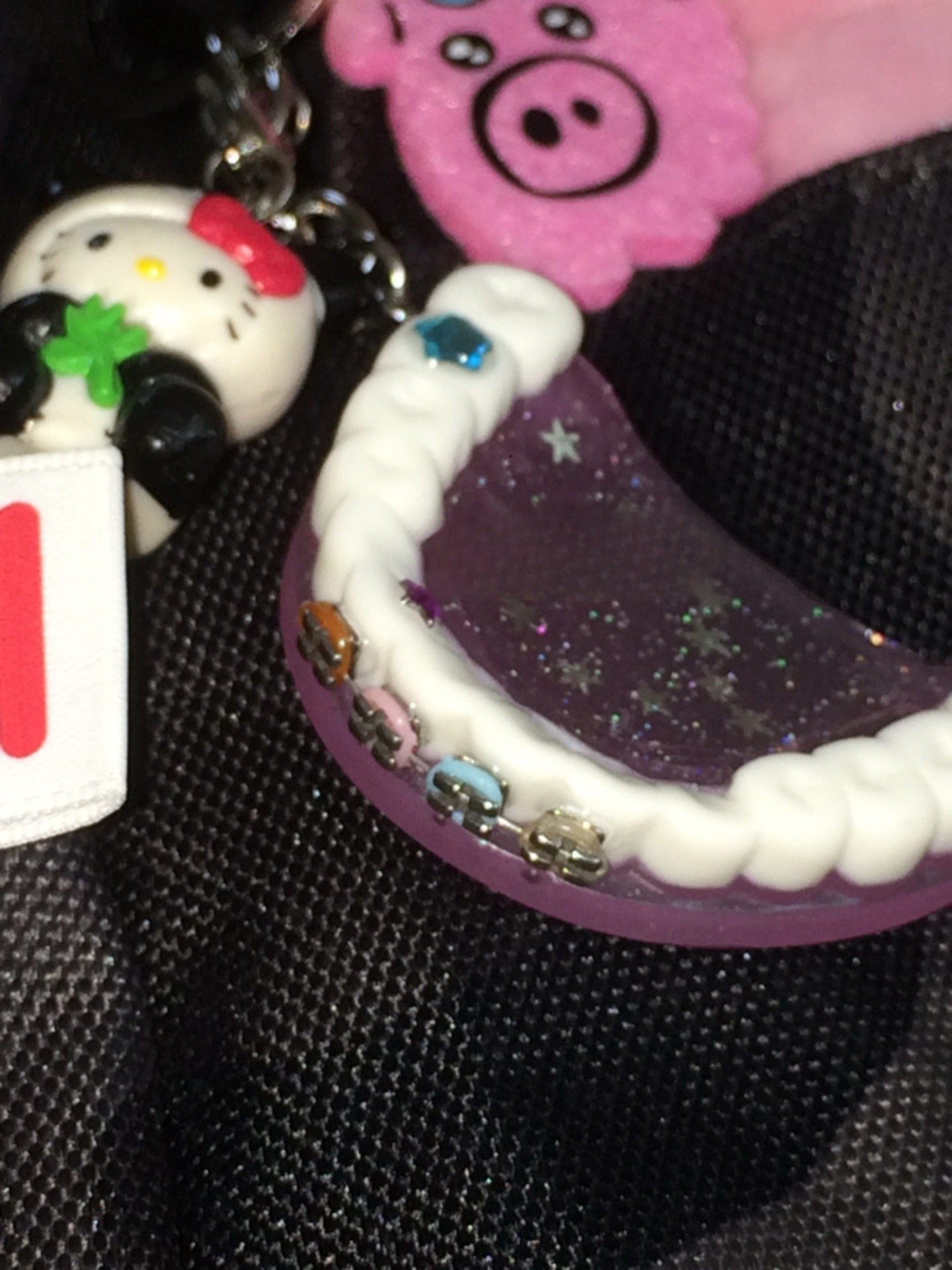 Buy Sweet Girl Sequin Glitter Teeth Car Keychain Cute Charm global swanky 2