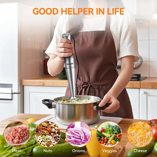 Buy TENKER 1100W Immersion Hand Blender 5-in-1 Kitchen Mixer Tool global swanky 2