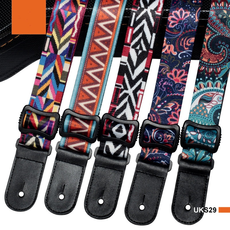 Buy Thermal Transfer Printing Ukulele Color Small Guitar Strap global swanky 1