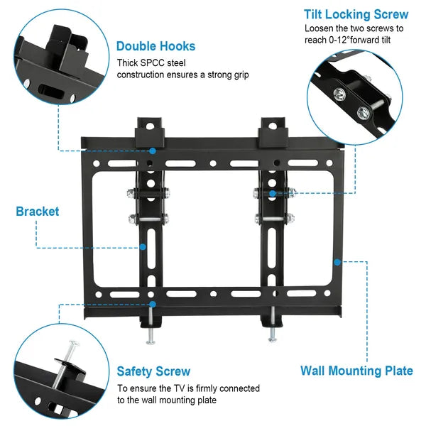 Buy Tilt TV Wall Mount Bracket for 13-42" Flat Screen TV VESA global swanky 2