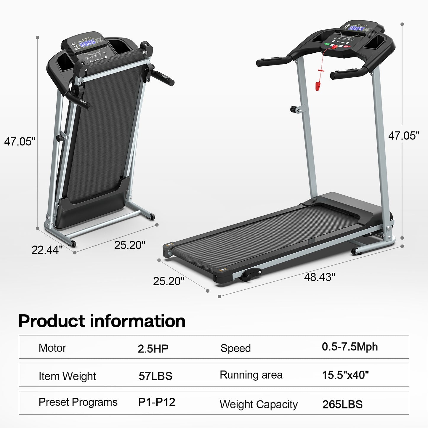 Buy Treadmill for Home Walking Running and Cardio Fitness Use global swanky 3
