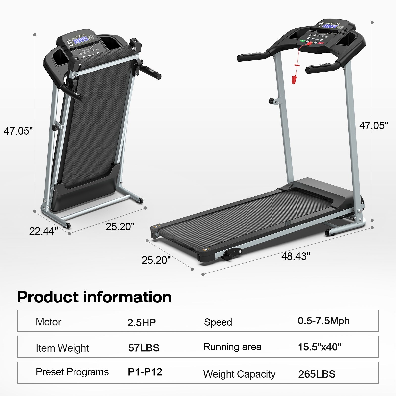 Buy Treadmill for Home Walking Running and Cardio Fitness Use global swanky 3