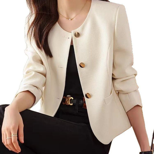 Buy Trendy Women’s Crew Neck Casual Cropped Jacket for Daily Wear global swanky 3