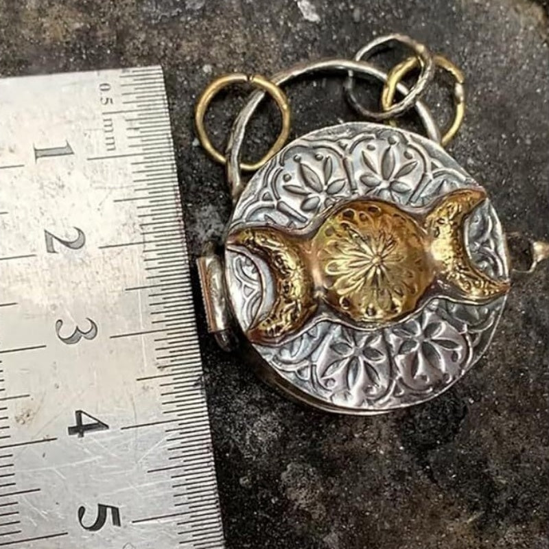 Buy Triple Moon Silver Locket with Tree of Life Pendant global swanky 1 