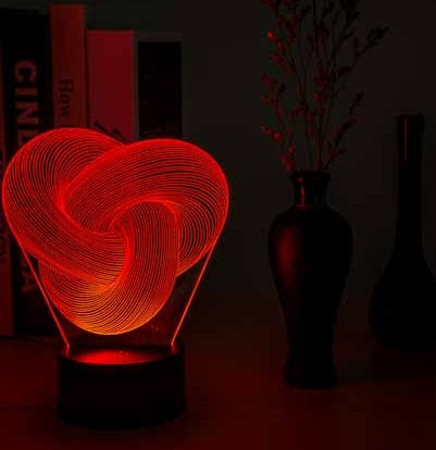 Buy Twist Abstract LED 3D Night Light Acrylic Mood Lamp for Baby globalswanky 03