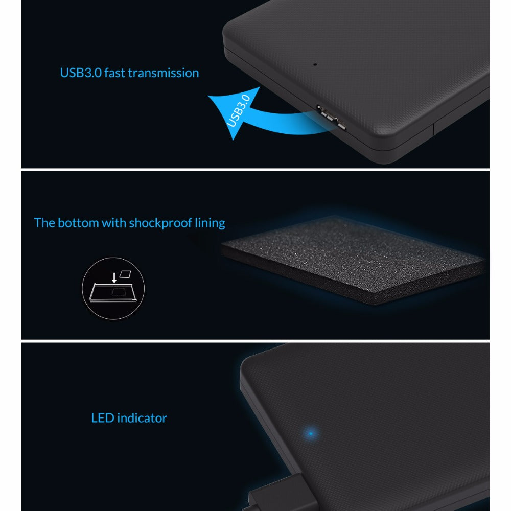 Buy USB 3.0 SATA Hard Disk Enclosure for 2.5 Inch Drives global swanky 3