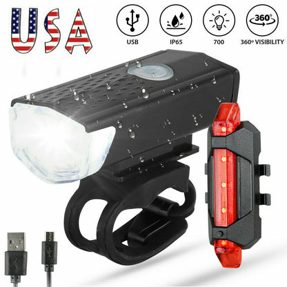 Buy USB Rechargeable LED Bike Light – Front & Rear Cycling Lamp global swanky 1