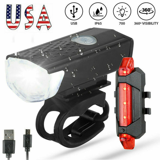 Buy USB Rechargeable LED Bike Light – Front & Rear Cycling Lamp global swanky 1