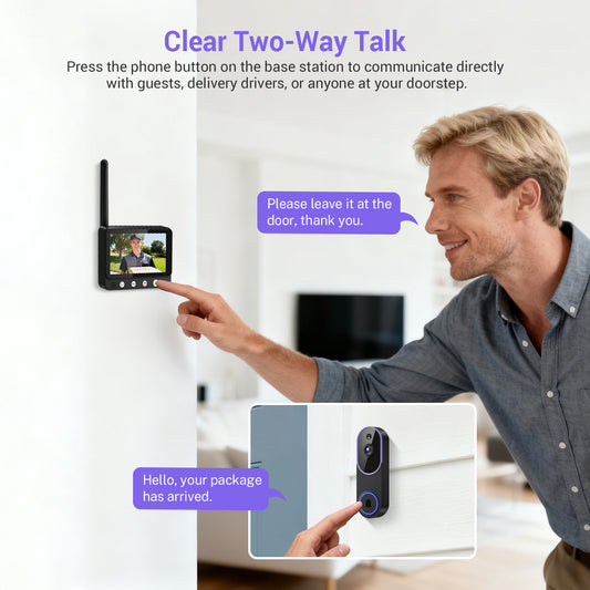 Buy Video Doorbell Camera with Voice Intercom WiFi Night Vision global swanky 2