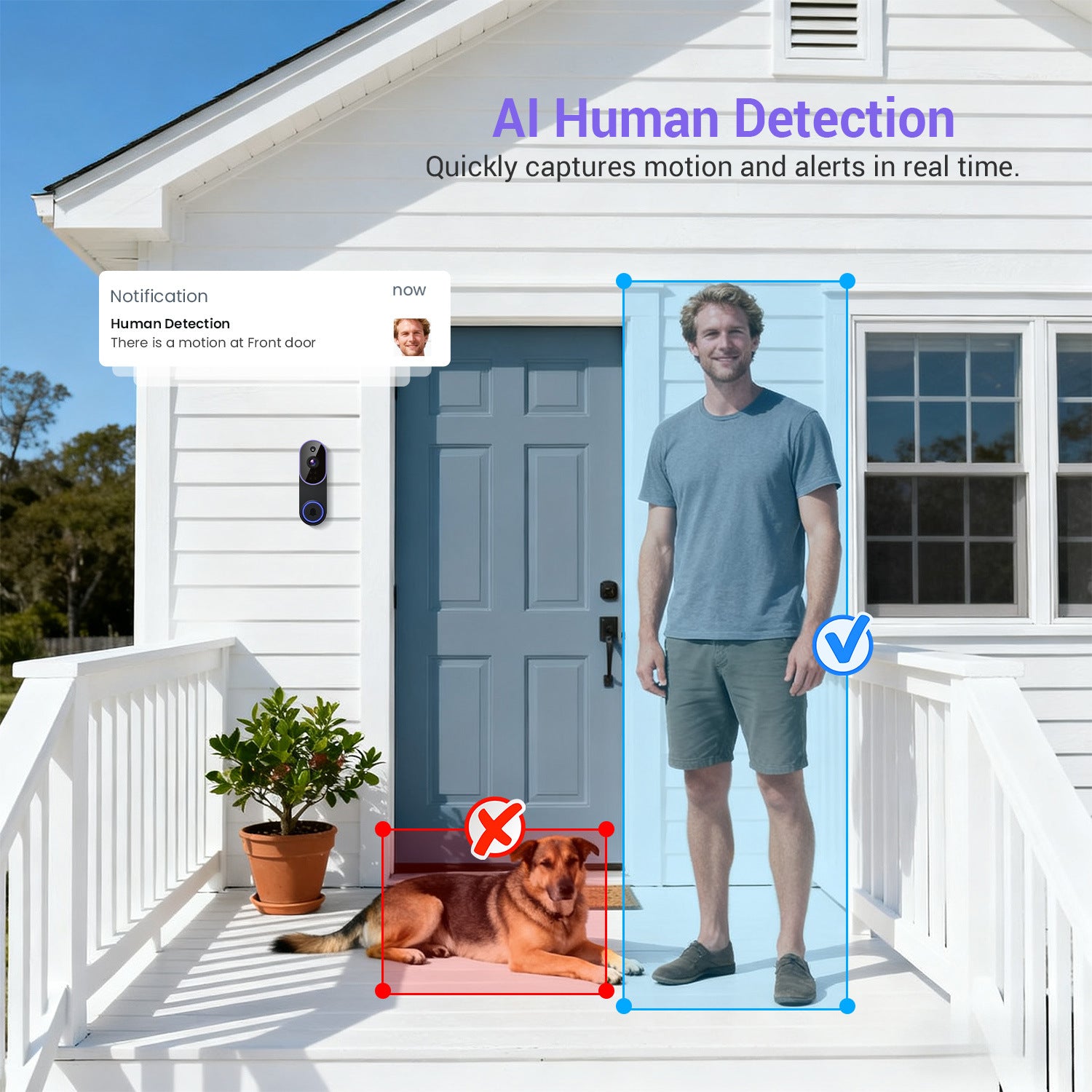 Buy Video Doorbell Camera with Voice Intercom WiFi Night Vision global swanky 3