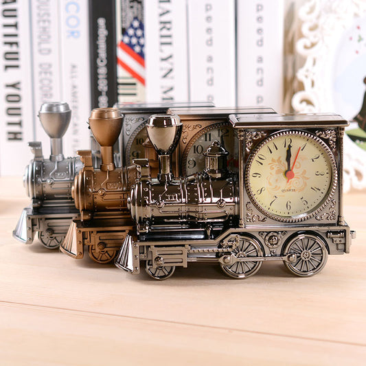 Buy Vintage Locomotive Alarm Clock for Retro Home Décor Style global swanky 3
