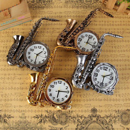 Buy Vintage Saxophone Alarm Clock with Retro Musical Design global swanky 1