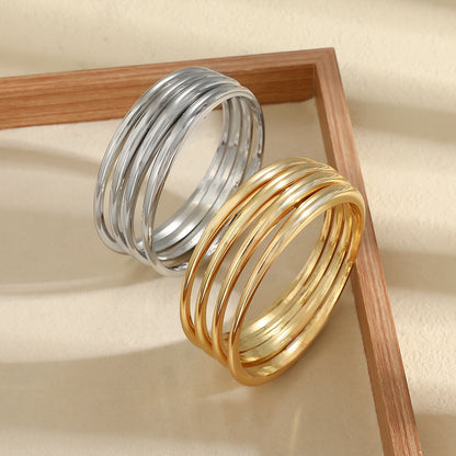 Buy Vintage Wide Plain Ring Bracelet That Goes With Everything global swanky 2