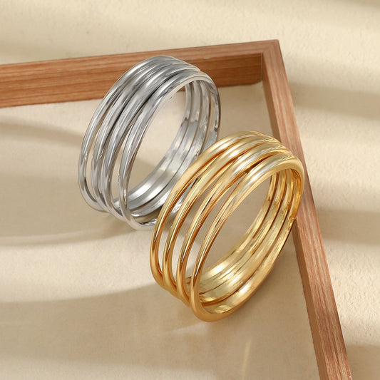 Buy Vintage Wide Plain Ring Bracelet That Goes With Everything global swanky 2