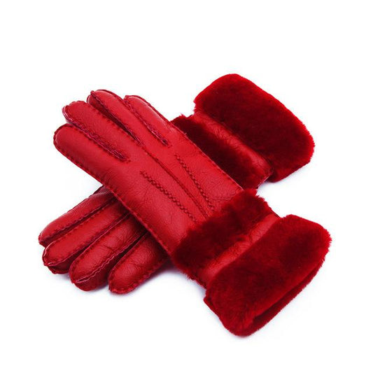 Buy Warm Wool Leather Mittens For Cold Winter Protection Gloves globalswanky 02
