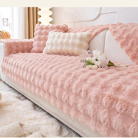 Buy Winter Thickened Rabbit Plush Sofa Cushion for Modern Homes globalswanky 02