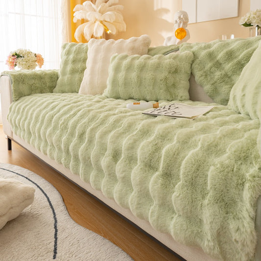 Buy Winter Thickened Rabbit Plush Sofa Cushion for Modern Homes globalswanky 03
