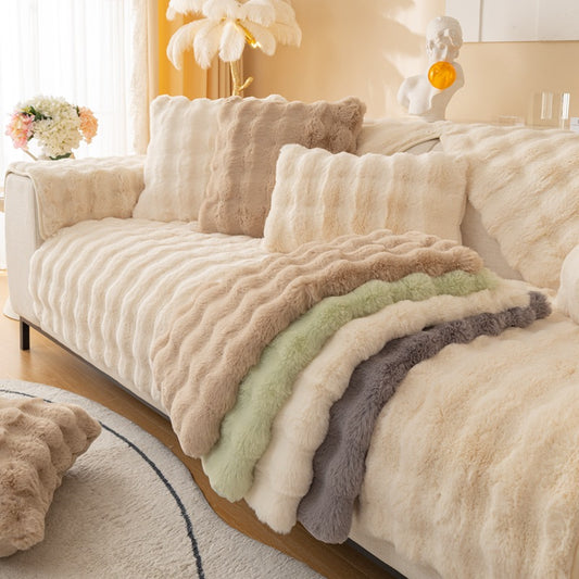 Buy Winter Thickened Rabbit Plush Sofa Cushion for Modern Homes globalswanky 04
