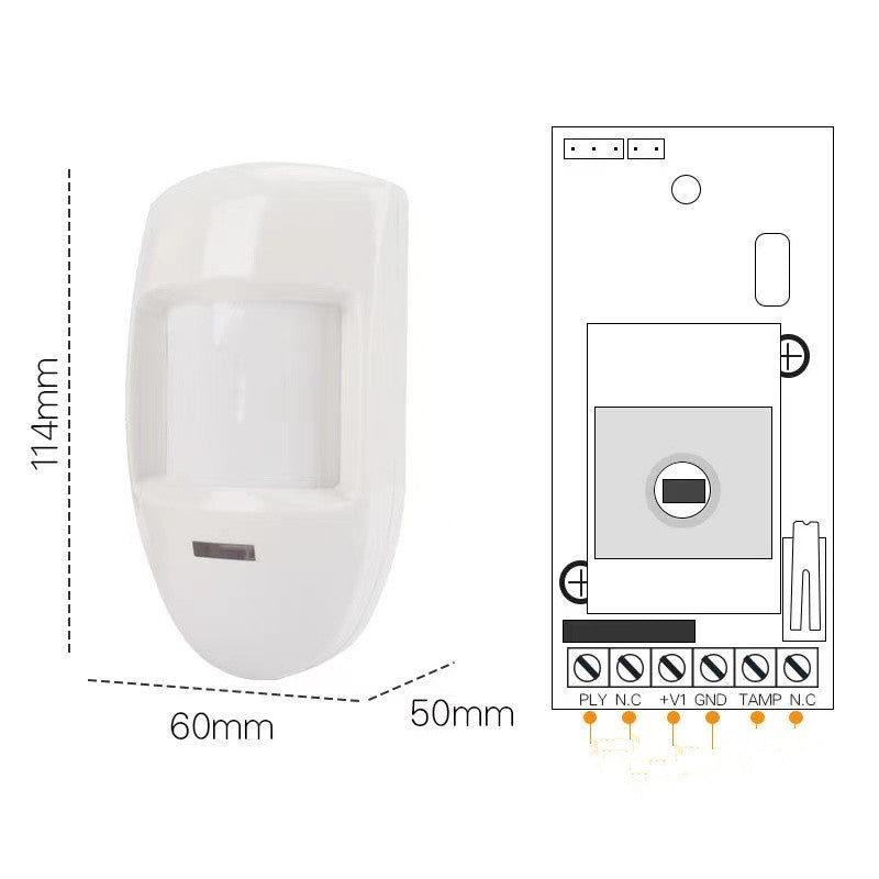 Buy Wired PIR Motion Sensor Wall Mount Alarm Security System global swanky 2
