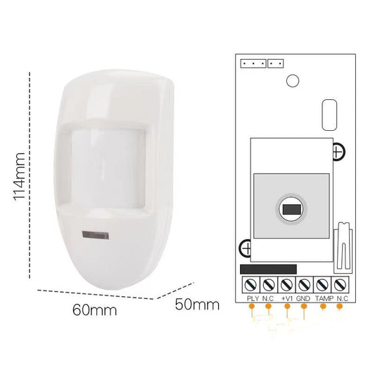 Buy Wired PIR Motion Sensor Wall Mount Alarm Security System global swanky 2