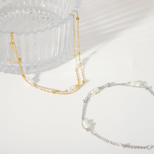 Buy Women’s Double-Layer Creative Beaded Anklet for Style globalswanky 02