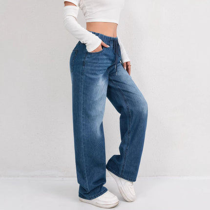 Buy Women’s Fashionable Straight-Leg Denim Jeans Casual & Stylish global swanky 1