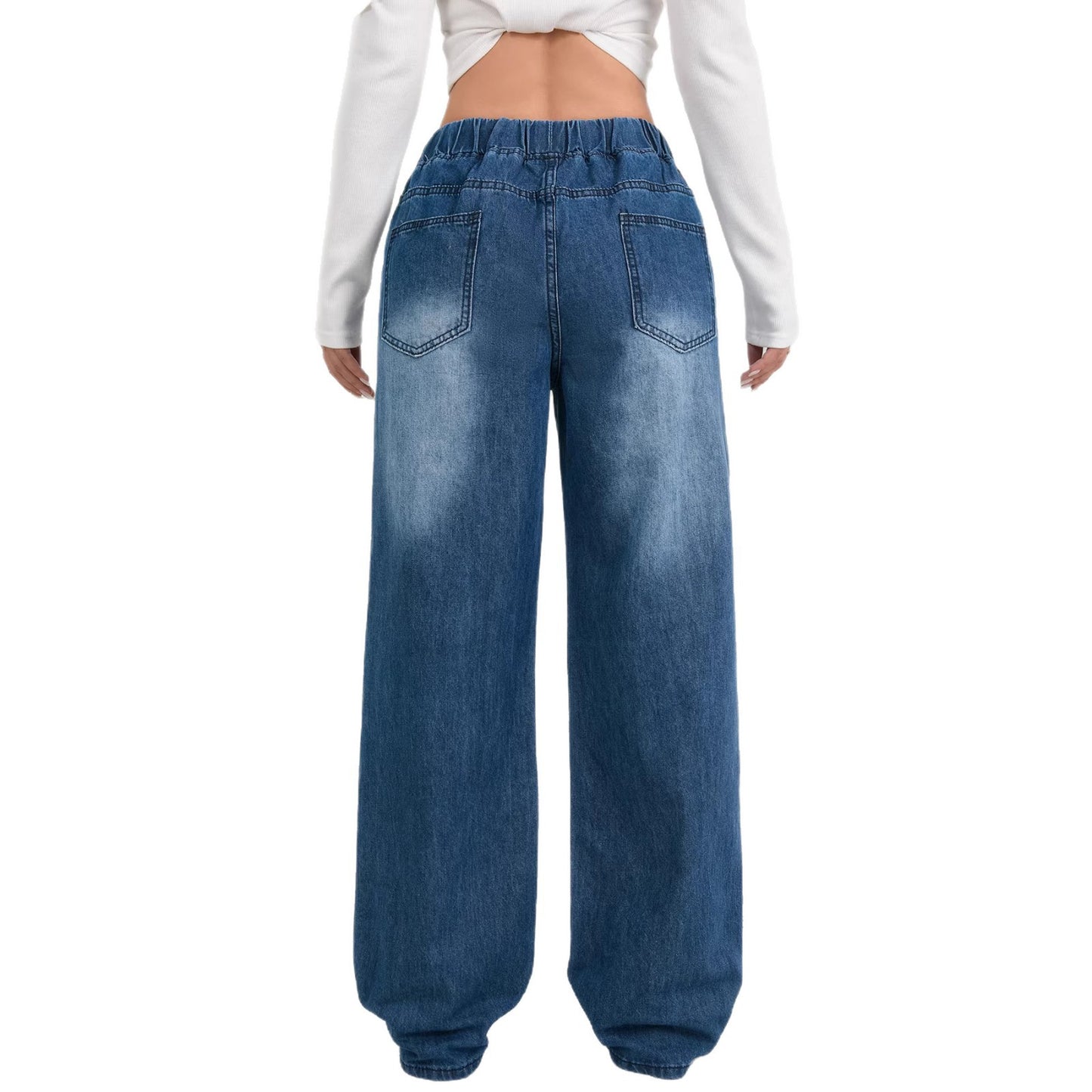 Buy Women’s Fashionable Straight-Leg Denim Jeans Casual & Stylish global swanky 3