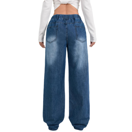 Buy Women’s Fashionable Straight-Leg Denim Jeans Casual & Stylish global swanky 3