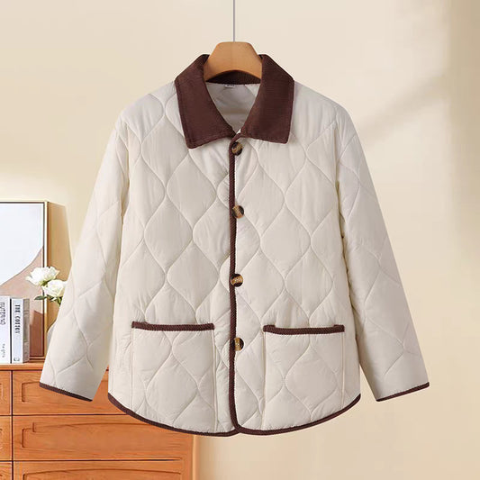 Buy Women’s Mid-Length Cotton Coat With Fur Collar for Winter global swanky 3