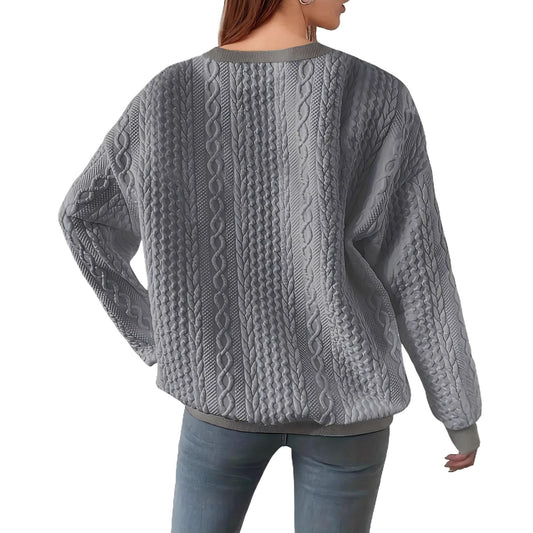 Buy Women’s Relaxed-Fit Crew-Neck Sweatshirt for Laid-Back Style global swanky 2