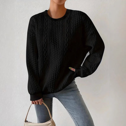 Buy Women’s Relaxed-Fit Crew-Neck Sweatshirt for Laid-Back Style global swanky 3