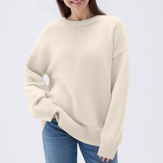 Buy Women’s Round Neck Long-Sleeved Sweatshirt Casual & Loose Fit global swanky 2