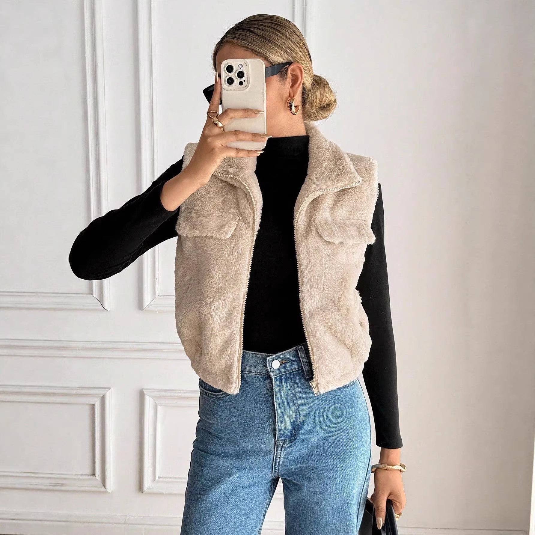 Buy Women’s Stylish Minimalist Short Vest – Trendy Casual Fit global swanky 1
