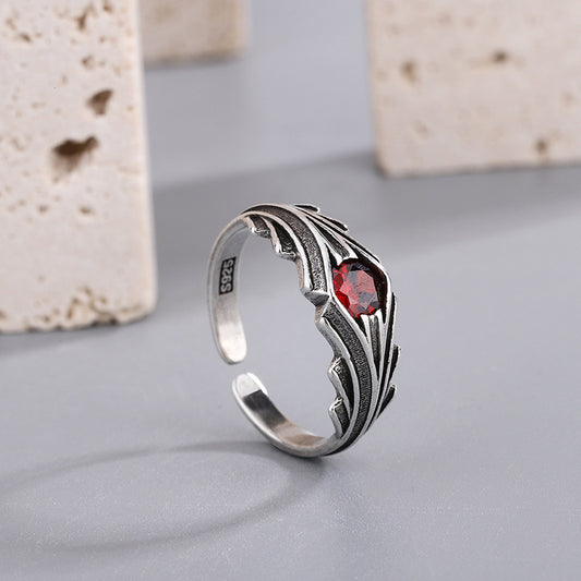 Buy Women’s Vintage Inlaid Open Ring Elegant Fashion Jewelry global swanky 1