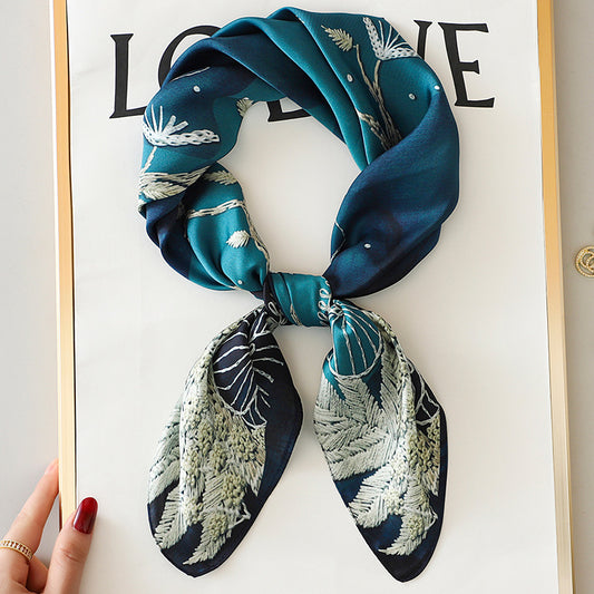 Buy Yellow Small Square Silk Scarf For Women Fashion Accessory global swanky 1