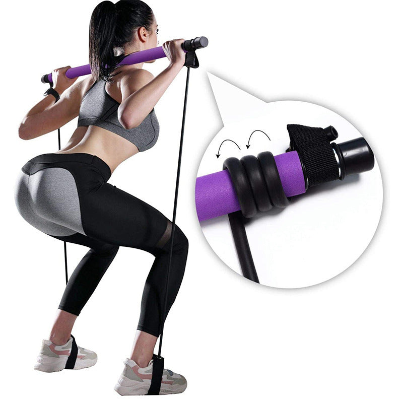 Buy Yoga Pilates Bar Portable Gym Accessories Resistance Bands global swanky 1