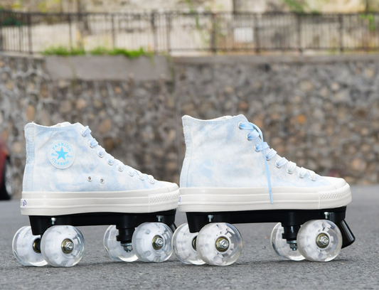 Camouflage Canvas Skates Double Row Four-whe3led Adult Global swanky 1