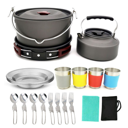 Camping Cookware Set New Aluminum Oven Pot for Outdoor Use globalswanky 01
