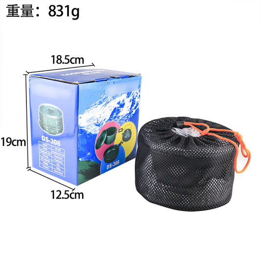 Camping Cookware Set for Outdoor Cooking Travel Hiking Gear globalswanky 01