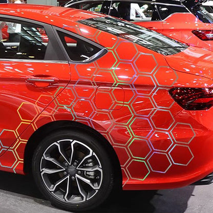 Car Body Stickers Reflective Hexagon Pattern for Safety Style Global swanky 1