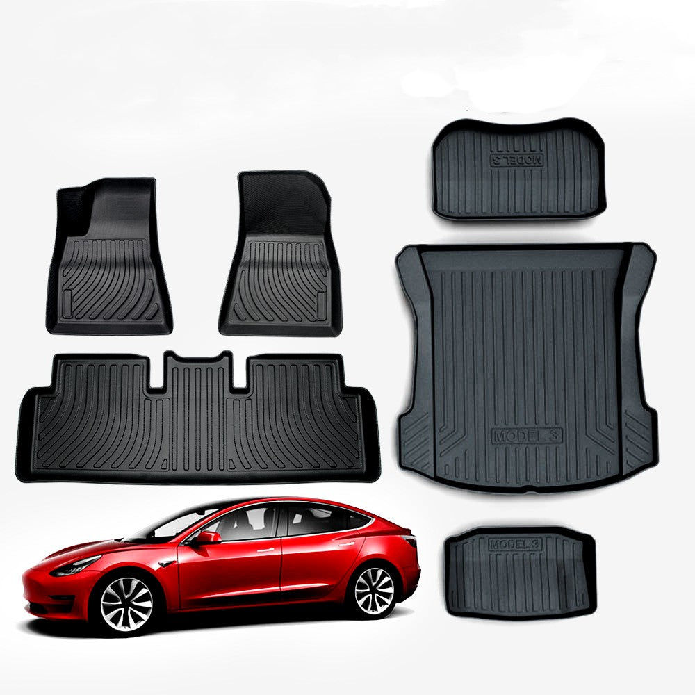 Car Floor Mats Suitable for Tesla Interior Protection Kit Set Global swanky 1