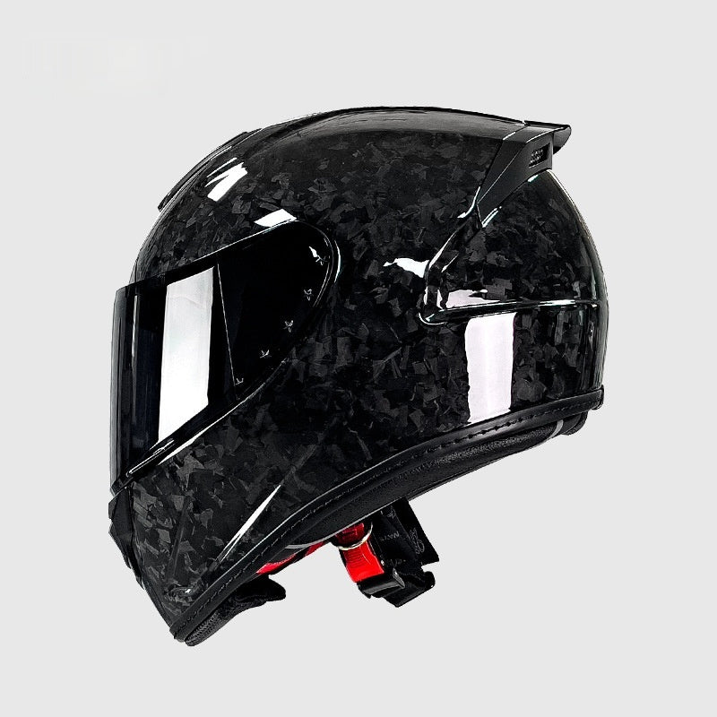 Carbon Fiber Motorcycle Helmet with Full Face Track Protection Global swanky 1