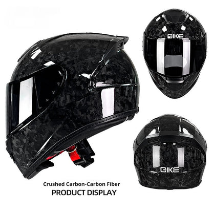 Carbon Fiber Motorcycle Helmet with Full Face Track Protection Global swanky 3