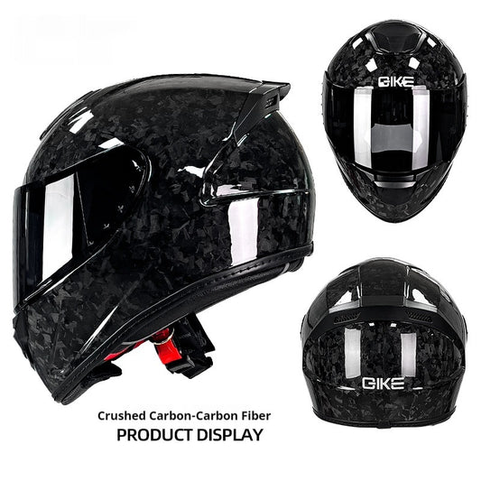 Carbon Fiber Motorcycle Helmet with Full Face Track Protection Global swanky 3