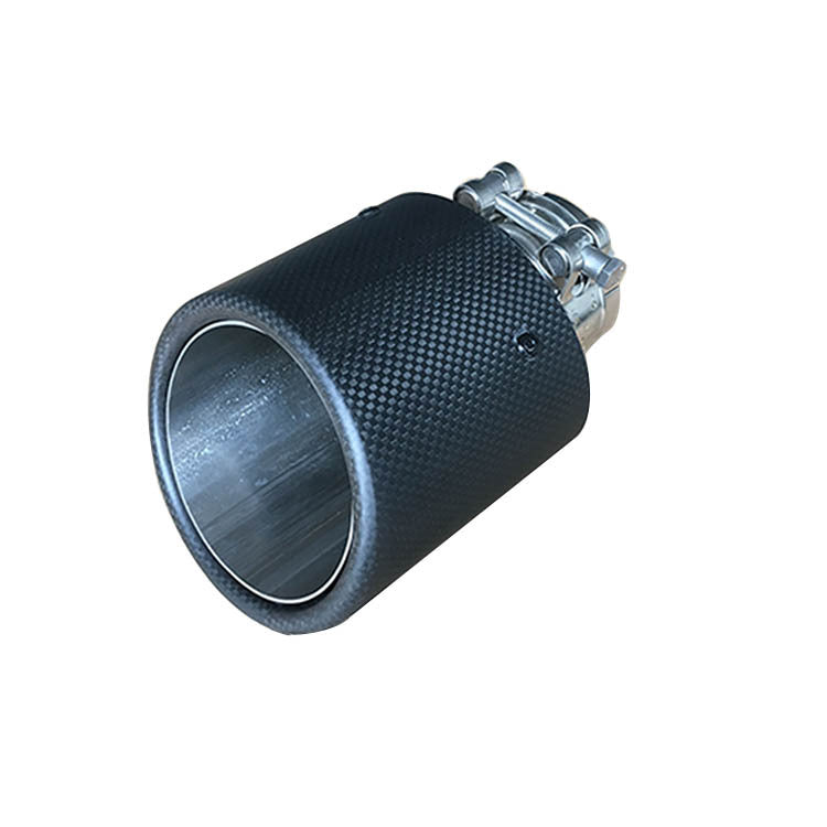 Carbon Fiber Tail Throat Exhaust Pipe 114x95 Oval Flat Car Kit Global swanky 2