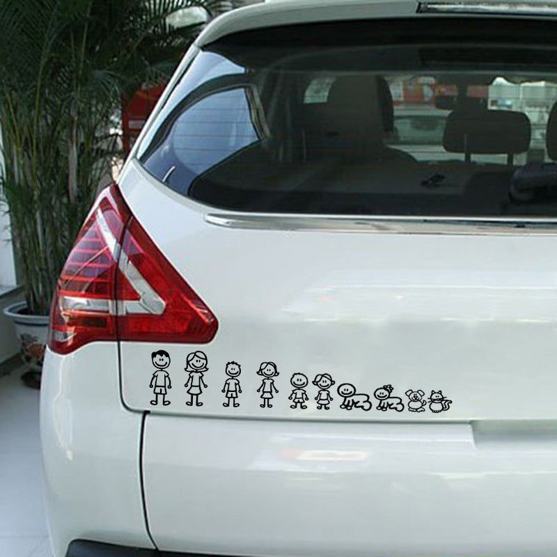 Cartoon Car Stickers Big Family Funny Decals for Vehicle Decor Global swanky 2