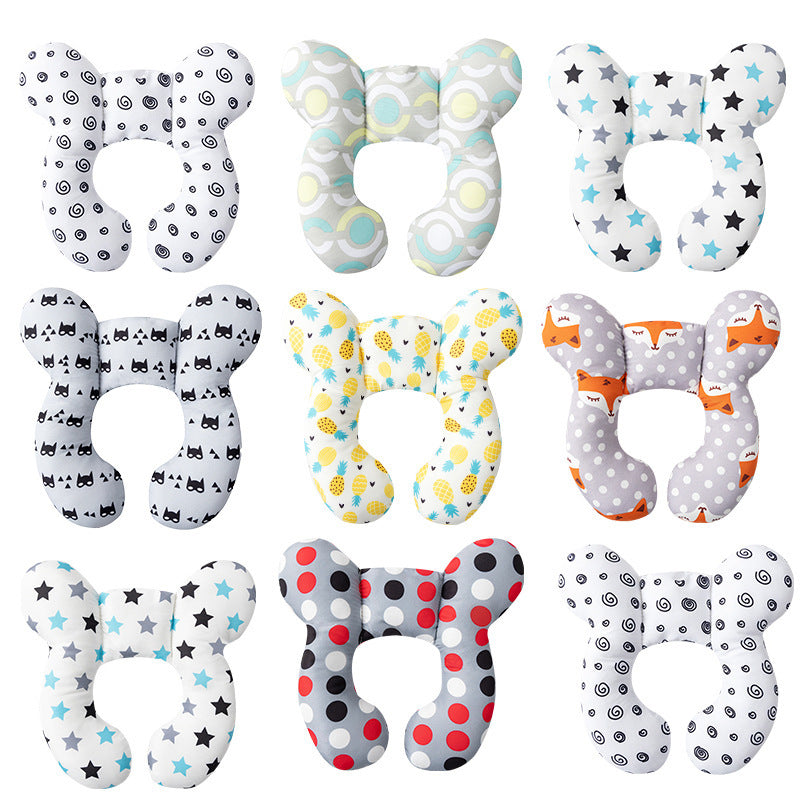 Cartoon Children U-Shaped Travel Pillow Cute Neck Support globalswanky 01