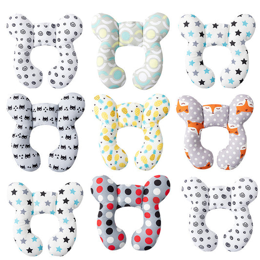 Cartoon Children U-Shaped Travel Pillow Cute Neck Support globalswanky 01