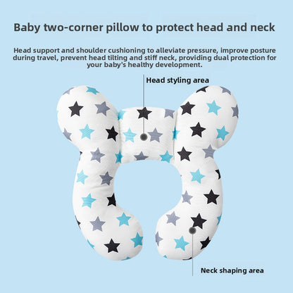 Cartoon Children U-Shaped Travel Pillow Cute Neck Support globalswanky 02