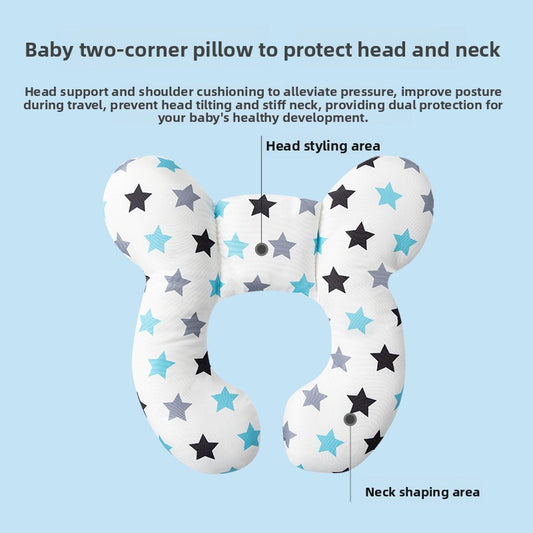 Cartoon Children U-Shaped Travel Pillow Cute Neck Support globalswanky 02